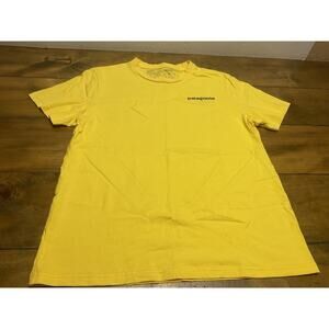 Patagonia Mens Yellow Logo Responsibili Tee Size Large